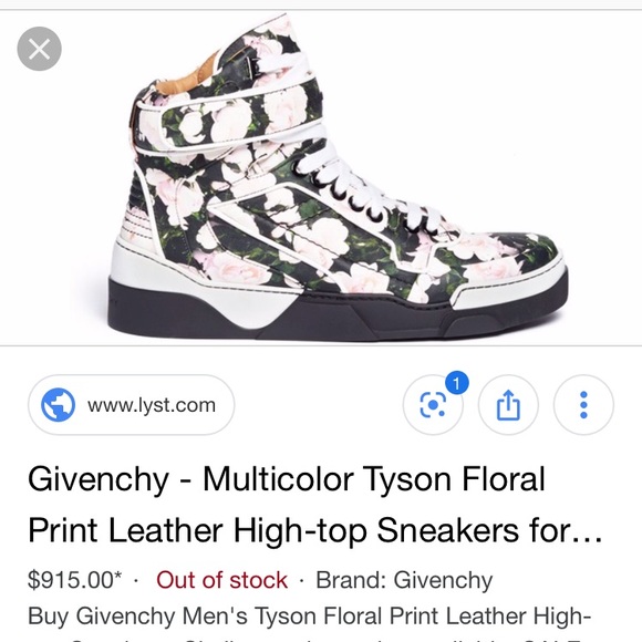 RARE Givenchy Tyson Floral Sneakers - Picture 8 of 8